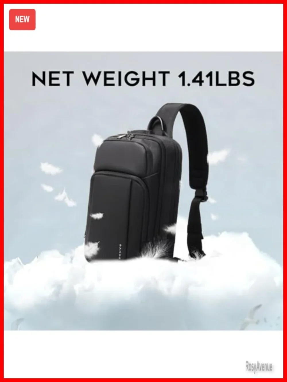 Anti Theft Sling Bag Water Resistant Oxford Casual Daypack Crossbody